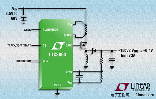60V 低 IQ 负输出控制器
