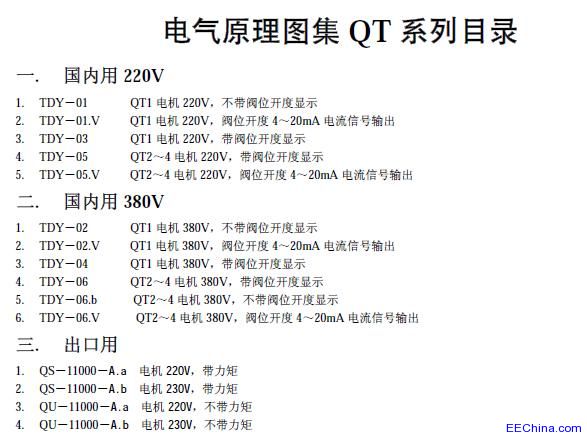阀门电动装置电气原理图集