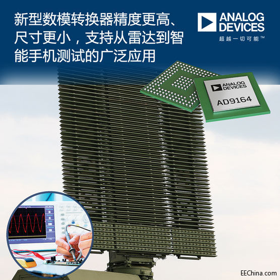 ADI推出高精度新型数模转换器AD9164