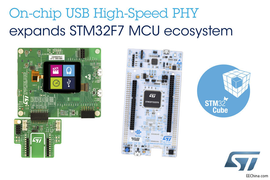 ST推出最新的STM32F722 Nucleo开发板和STM32F723探索套件
