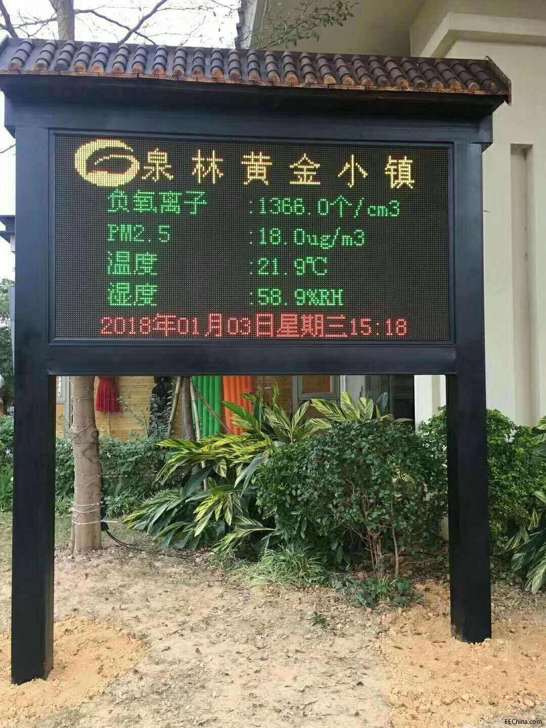 江门恩平泉林黄金小镇景区负氧离子监测站顺利完工.jpg