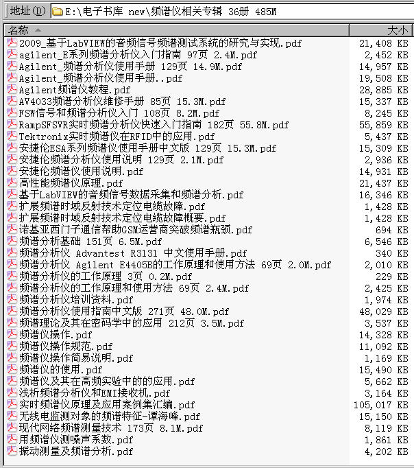 →→ 频谱仪相关专辑 36册 485M ←←