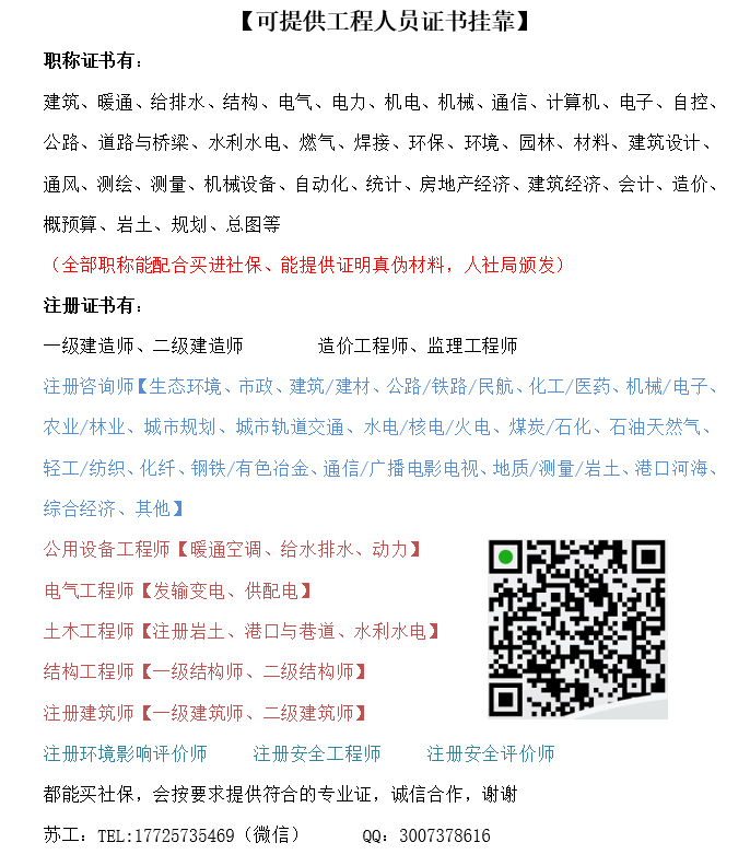 请问哪里有通信工程总承包资质的全套人员？