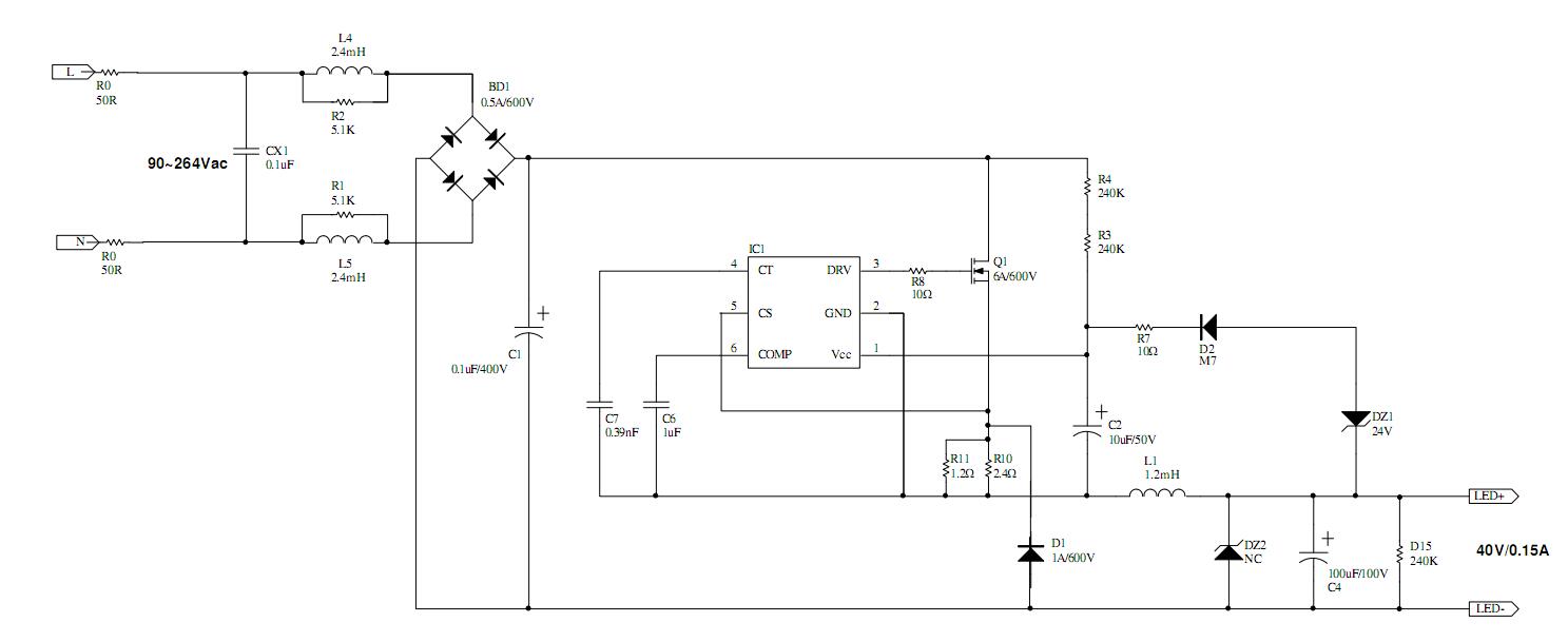LED电源驱动IC/NU311(宽电压AC-DC）