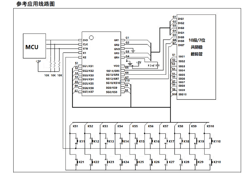 VK1S68C SSOP24 低功耗 70点阵 4线串行接口 LED数显驱动芯片
