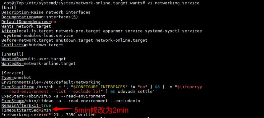 iTOP3568开发板ubuntu系统修改开机联网等待时间