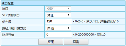 如图1.2 进入STP的端口配置界面.png