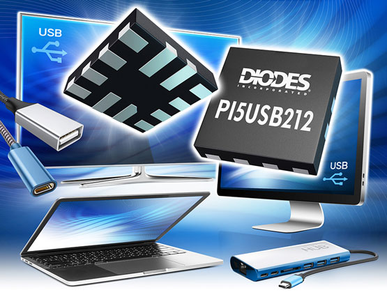 Diodes 公司的自适应 USB 2.0 信号调节器 IC 可节能并简化系统设计