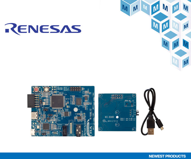 贸泽电子开售提供端到端语音解决方案的Renesas Electronics RA8M1语音套件