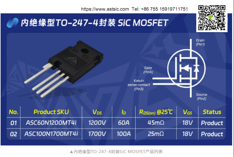 1200V~1700V内绝缘型SiC MOSFET为高效能应用提供新选项