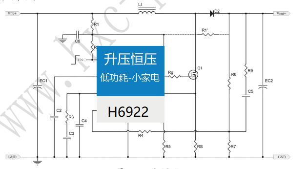 H6922升压恒压 砖块电源应用芯片 3.3V升压5V 3.7V升压9V 5V升12V 7.5A大电流 200W大功率ic