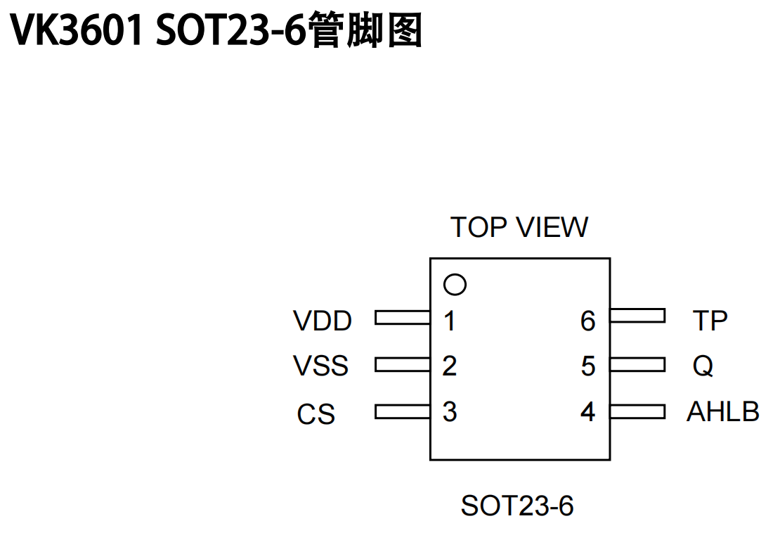 抗干扰1键触控/1路触摸芯片/触摸检测IC-VK3601 SOT23-6技术支持