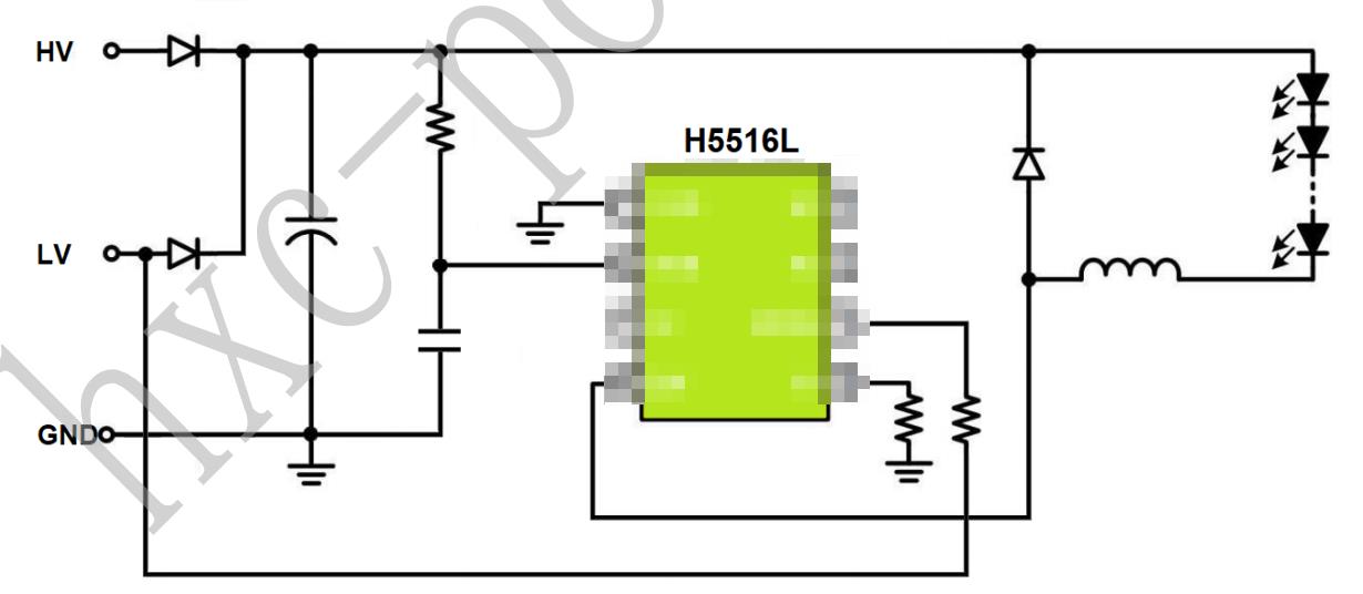 80V72V60V降压12V2.5A9V1.5A DC/DC电源LED车灯恒流驱动芯片H5516L