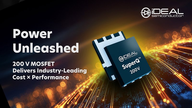 iDEAL半导体推出具有行业领先性价比的200 V SuperQ MOSFET系列