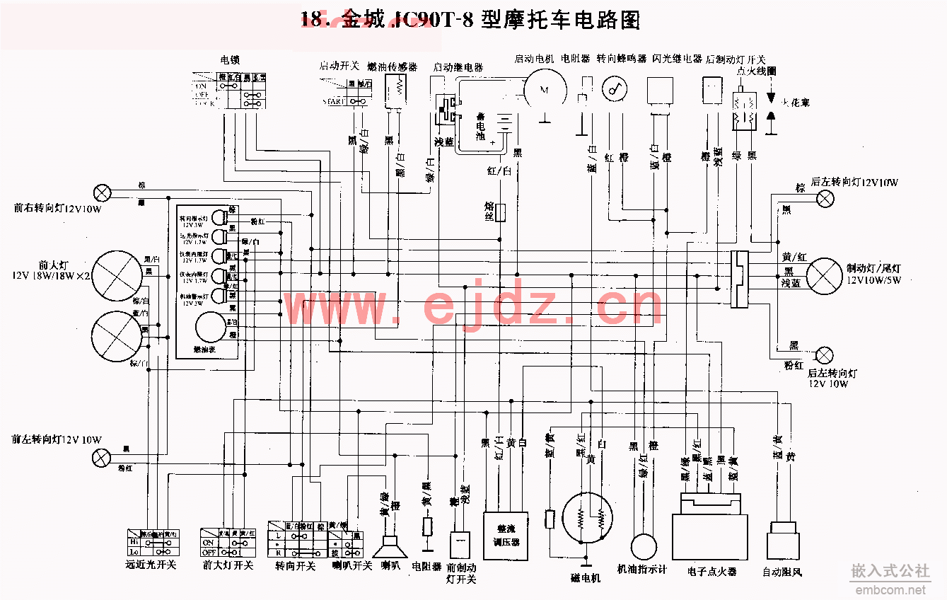 018金城JC90T-8型摩托车电路图.gif
