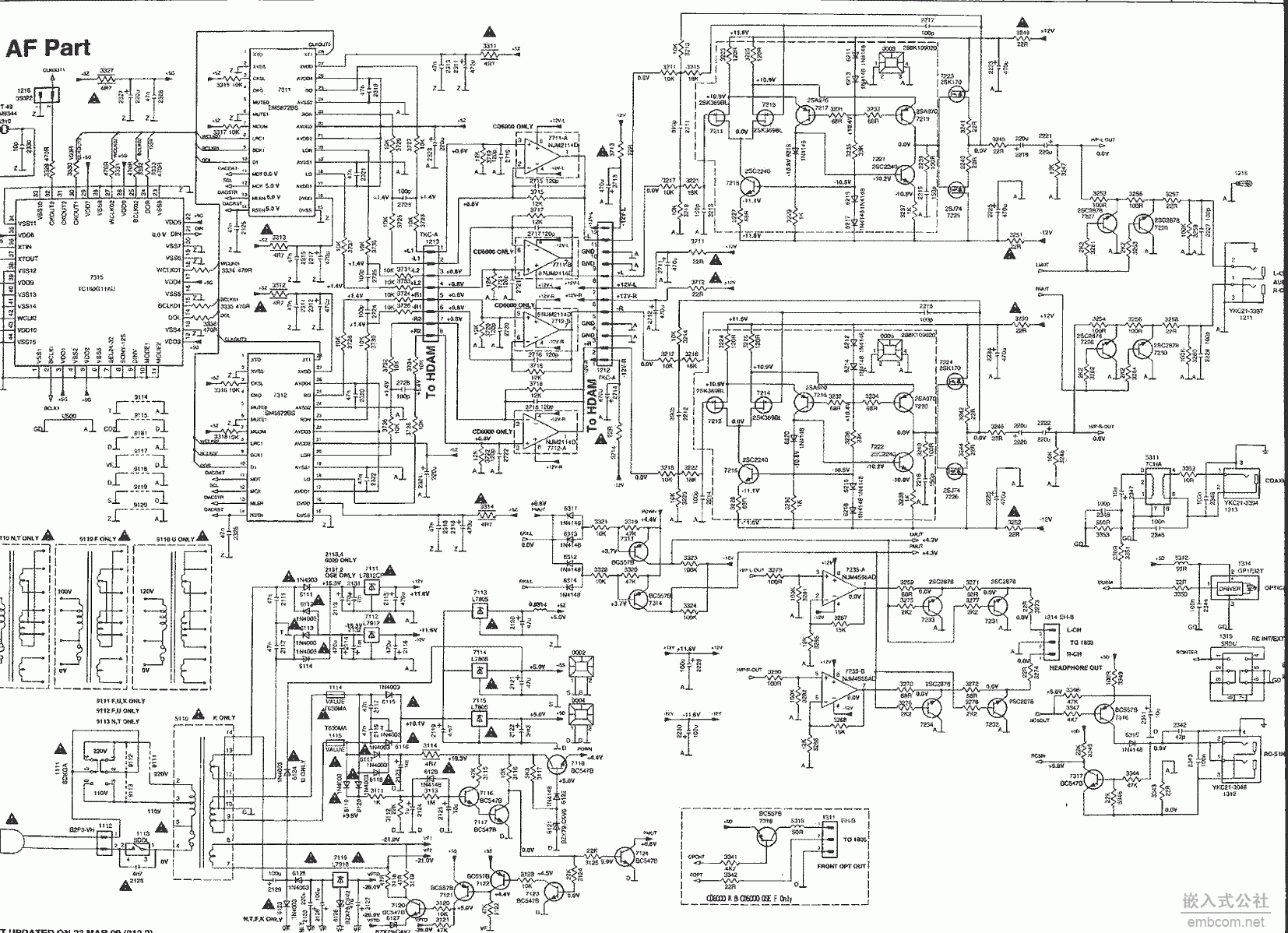 经典胆机线路图集马兰士CD6000唱机DAC.GIF