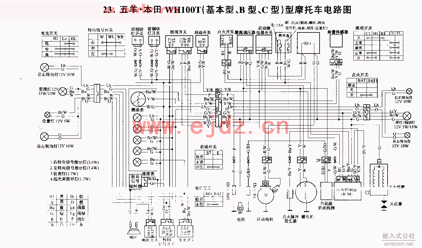 023五洋.本田WH100T(基本型B型C型)型摩托车电路图.gif