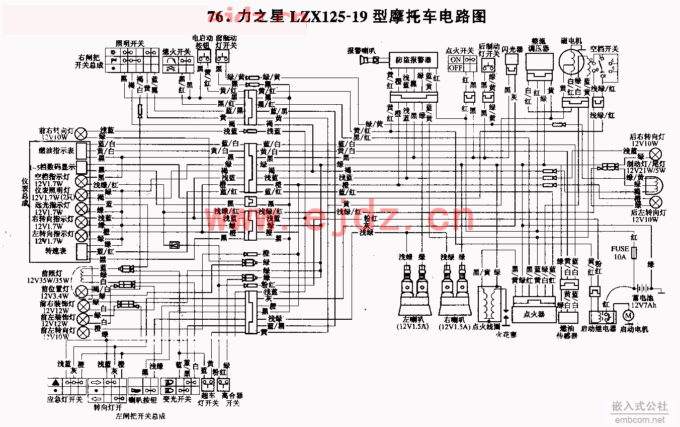 076力之星LZX125-19摩托车电路图.gif