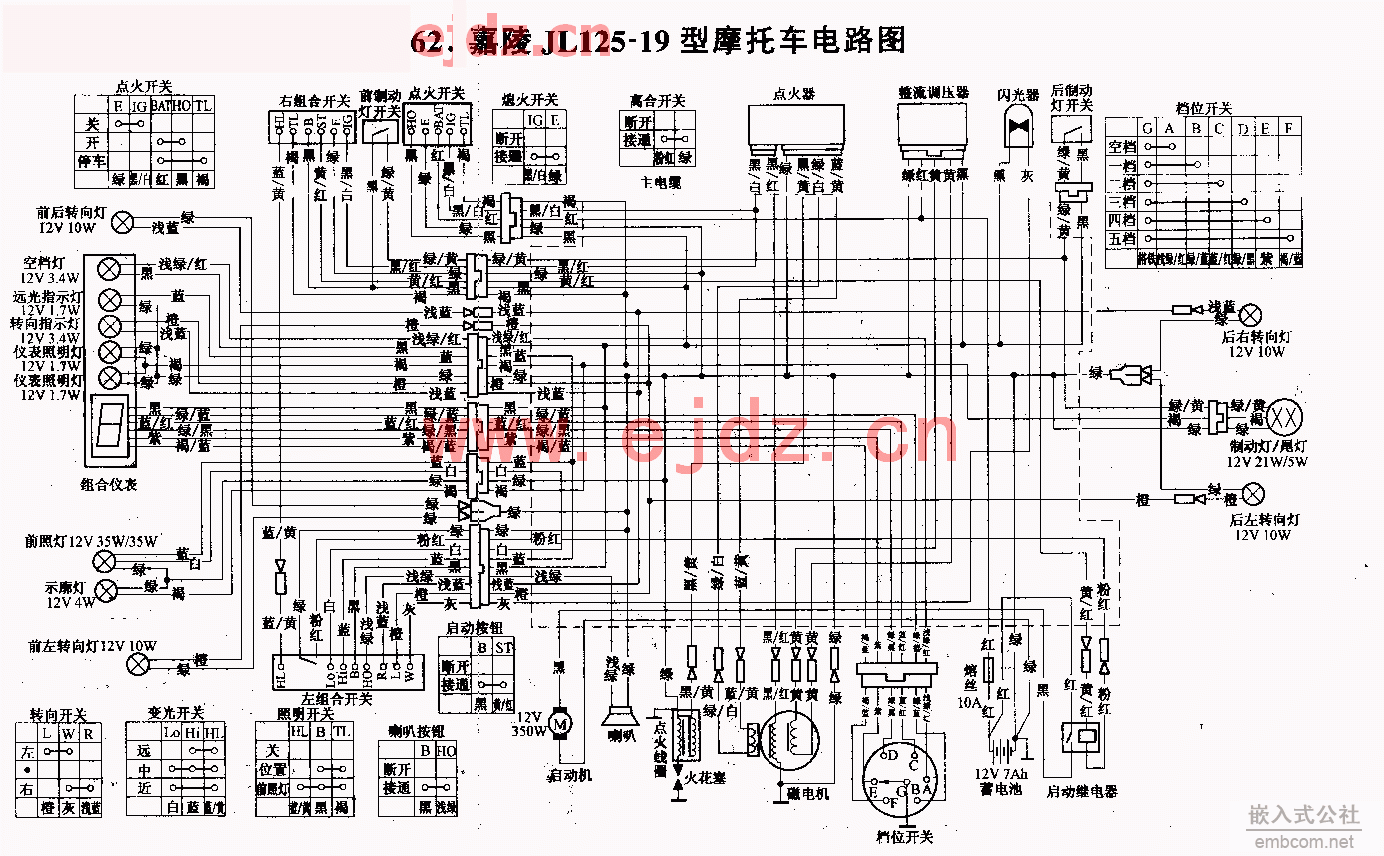 062嘉陵JL125-19摩托车电路图.gif