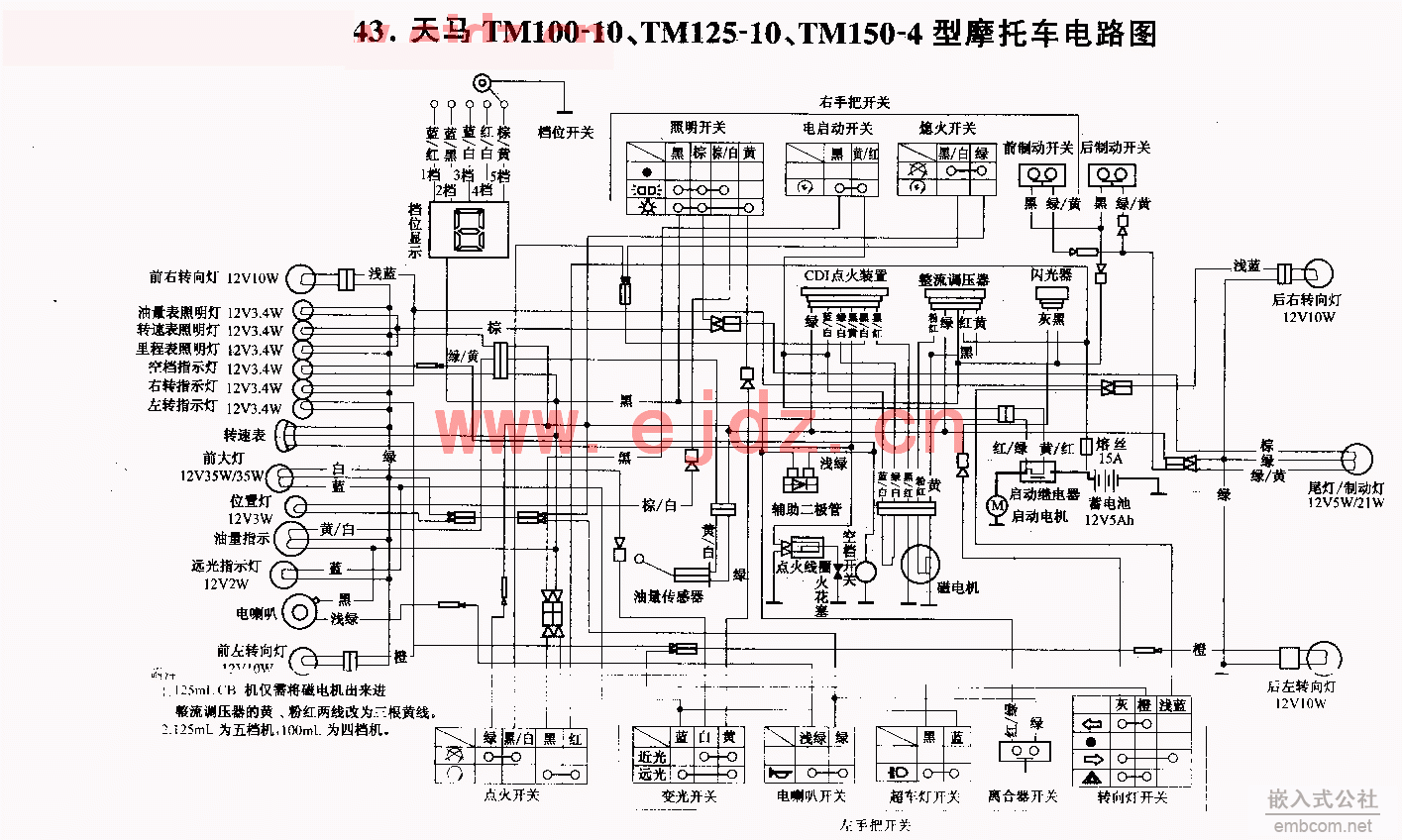 043天马TM100-10，TM125-10，TM150-4摩托车电路图.gif