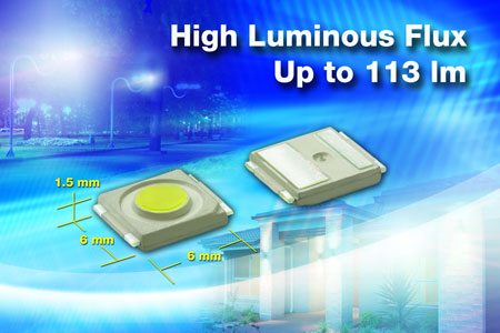 坚固耐用的冷白、中白和暖白色1W白光LED（Vishay）