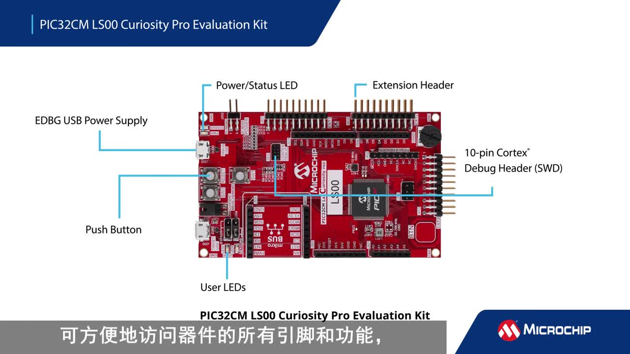 PIC32CM LS00 Curiosity Pro评估工具包视频